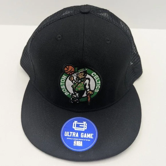 Ultra Game NBA Boston Celtics Around The Way Trucker Hat Black Snapback VGMG318F - Picture 9 of 12